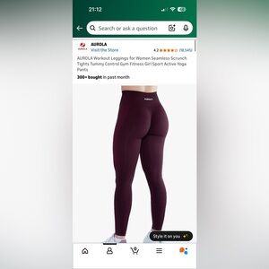 Aurola Maroon Leggings